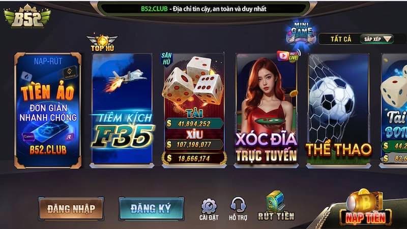 Game bài đổi thưởng B52Club B52Club – Nền tảng game bài đổi thưởng uy tín
