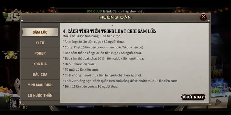 Sâm Lốc B52Club Cách Chơi Sâm Lốc B52Club Dành Cho Người Mới