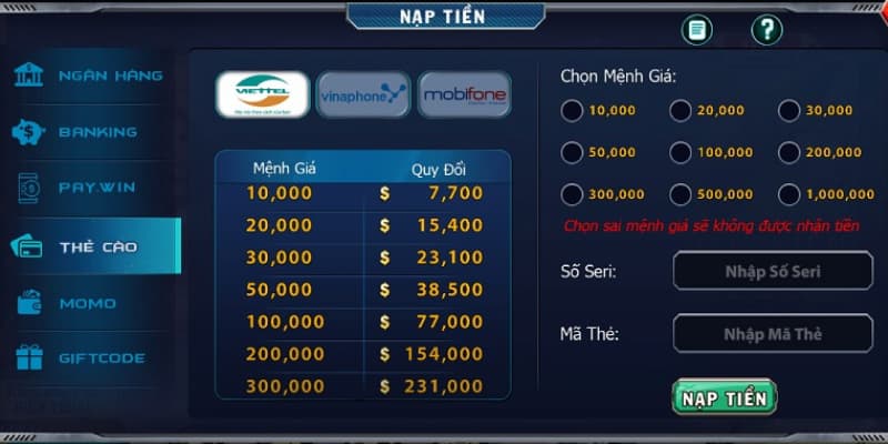 Nạp Tiền B52Club Tổng Quan Về Nạp Tiền B52Club